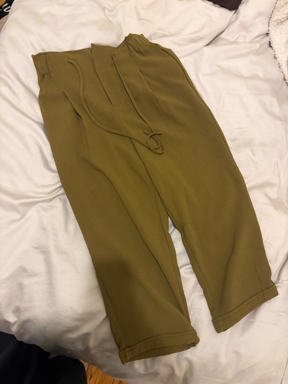 Oak + Fort - Cropped drawstring dress pants - XS